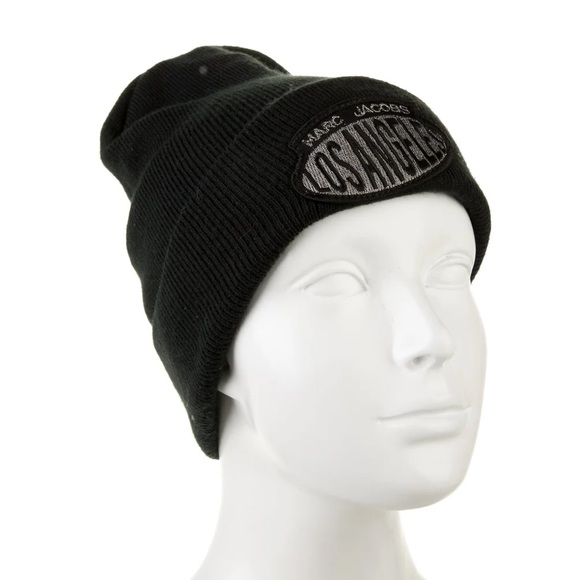 Marc Jacobs Los Angeles Metallic Patch Beanie - Picture 2 of 5